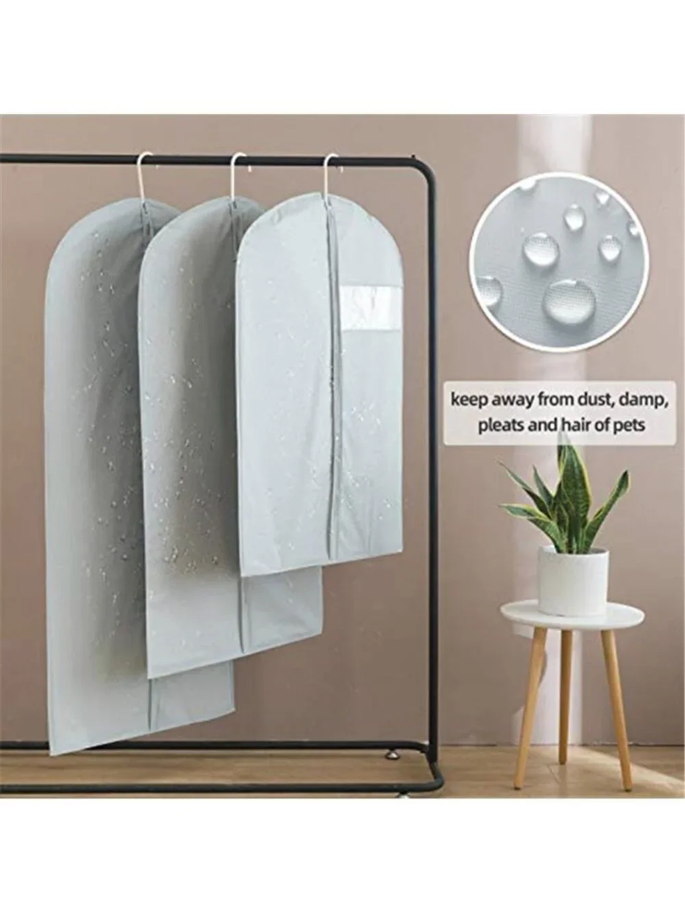 Long Dress Garment Bags Clear Clothes Cover Travel Storage Zipper Dustproof